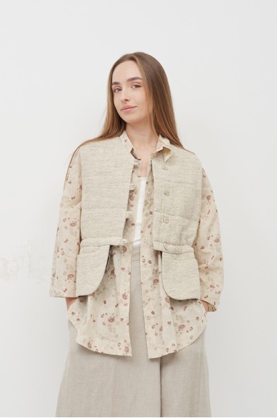 Камізелька стьобана з кишенями вовна (КА 87/11)